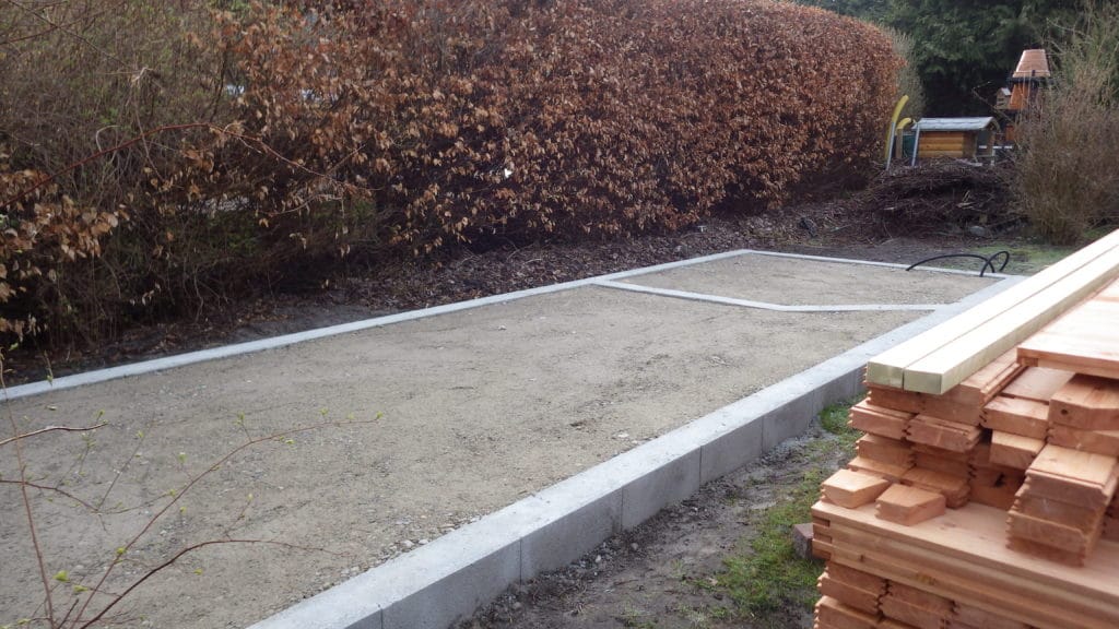Fundament für Gartenhäuser