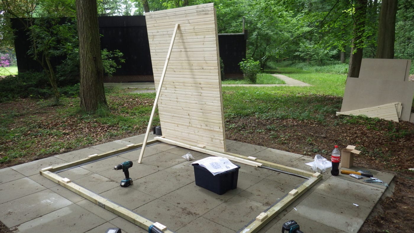 Einfaches Fundament für kleines Gerätehaus
