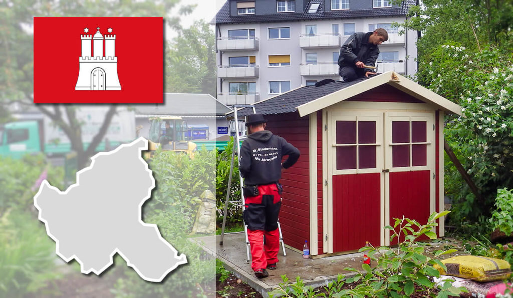 Unser Gartenhaus-Aufbauservice und Carport-Montageservice ist auch in Hamburg für Sie tätig!